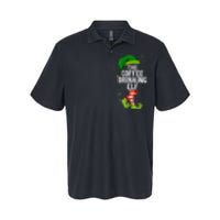 Coffee Drinking Elf Matching Family Christmas Softstyle Adult Sport Polo