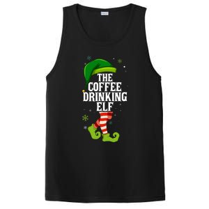 Coffee Drinking Elf Matching Family Christmas PosiCharge Competitor Tank