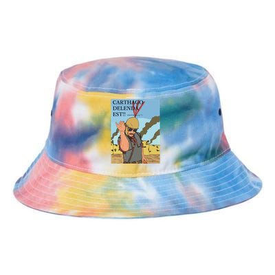 Carthago Delenda Est Funny Meme Tie Dye Newport Bucket Hat