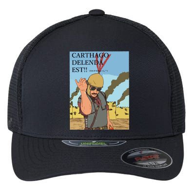 Carthago Delenda Est Funny Meme Flexfit Unipanel Trucker Cap