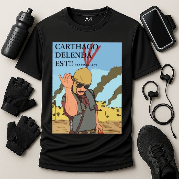 Carthago Delenda Est Funny Meme Cooling Performance Crew T-Shirt