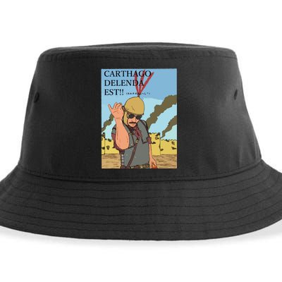 Carthago Delenda Est Funny Meme Sustainable Bucket Hat