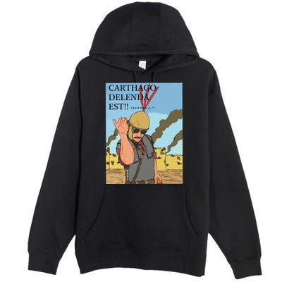 Carthago Delenda Est Funny Meme Premium Pullover Hoodie