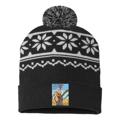 Carthago Delenda Est Funny Meme USA-Made Snowflake Beanie