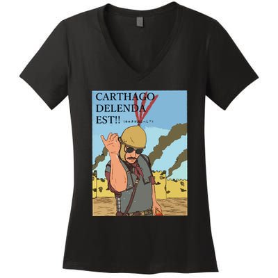 Carthago Delenda Est Funny Meme Women's V-Neck T-Shirt