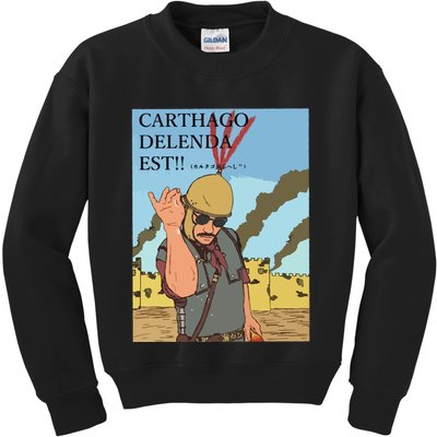 Carthago Delenda Est Funny Meme Kids Sweatshirt