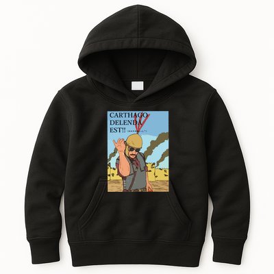 Carthago Delenda Est Funny Meme Kids Hoodie