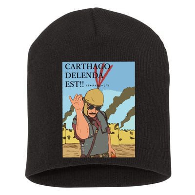 Carthago Delenda Est Funny Meme Short Acrylic Beanie