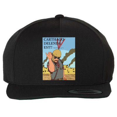 Carthago Delenda Est Funny Meme Wool Snapback Cap