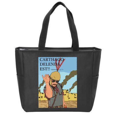 Carthago Delenda Est Funny Meme Zip Tote Bag