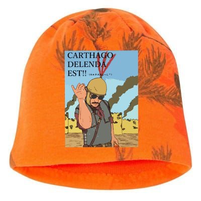 Carthago Delenda Est Funny Meme Kati - Camo Knit Beanie