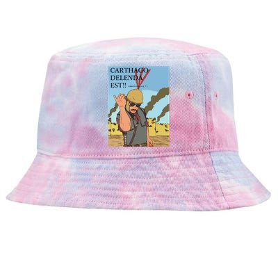 Carthago Delenda Est Funny Meme Tie-Dyed Bucket Hat