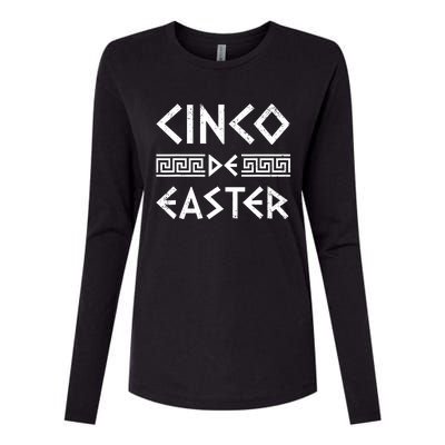 Cinco De Easter Funny Cinco De Mayo Orthodox Greek Easter Womens Cotton Relaxed Long Sleeve T-Shirt