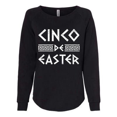 Cinco De Easter Funny Cinco De Mayo Orthodox Greek Easter Womens California Wash Sweatshirt