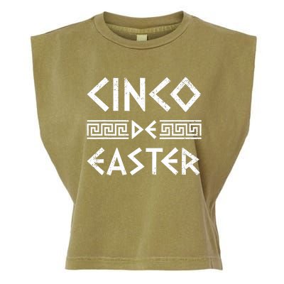 Cinco De Easter Funny Cinco De Mayo Orthodox Greek Easter Garment-Dyed Women's Muscle Tee