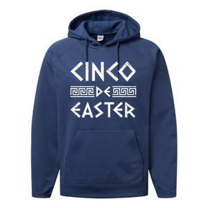 Cinco De Easter Funny Cinco De Mayo Orthodox Greek Easter Performance Fleece Hoodie