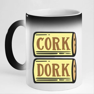 Cork Dork Funny Wine 11oz Black Color Changing Mug