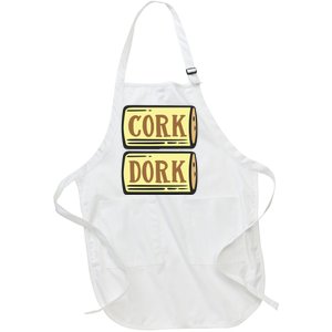 Cork Dork Funny Wine Full-Length Apron With Pockets