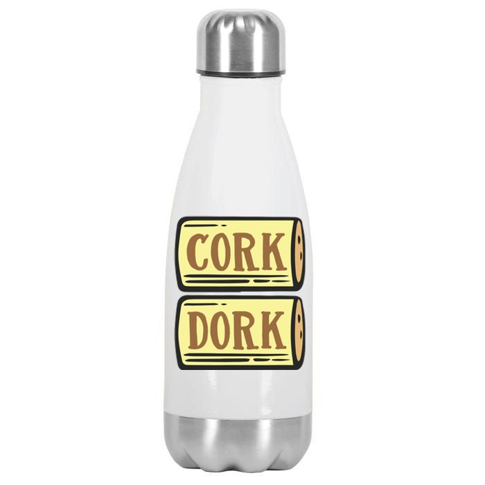 Cork Dork Funny Wine Stainless Steel Insulated Water Bottle