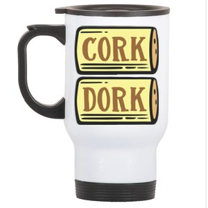 Cork Dork Funny Wine Stainless Steel Travel Mug