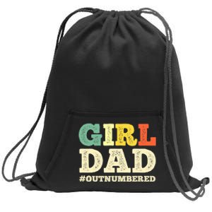 Cool  Dad For Father Super Proud Dad Outnumbered Dad Sweatshirt Cinch Pack Bag