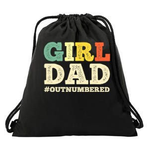 Cool  Dad For Father Super Proud Dad Outnumbered Dad Drawstring Bag