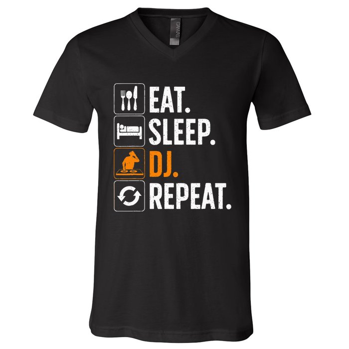 Cool Dj For Women Disc Jockey Radio Djs Jazz Music Lover V-Neck T-Shirt