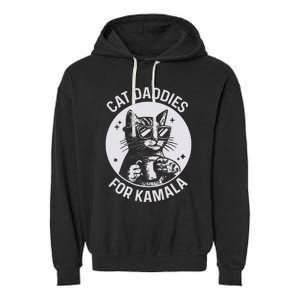 Cat Daddies For Kamala Harris Cat Dad Vote Election Garment-Dyed Fleece Hoodie