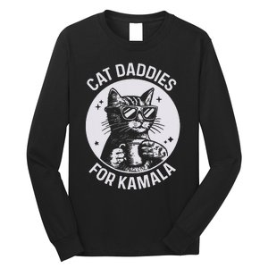 Cat Daddies For Kamala Harris Cat Dad Vote Election Long Sleeve Shirt