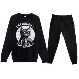 Cat Daddies For Kamala Harris Cat Dad Vote Election Premium Crewneck Sweatsuit Set