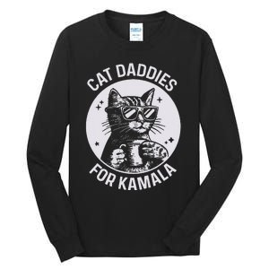 Cat Daddies For Kamala Harris Cat Dad Vote Election Tall Long Sleeve T-Shirt