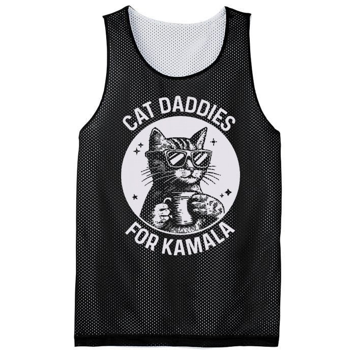 Cat Daddies For Kamala Harris Cat Dad Vote Election Mesh Reversible Basketball Jersey Tank