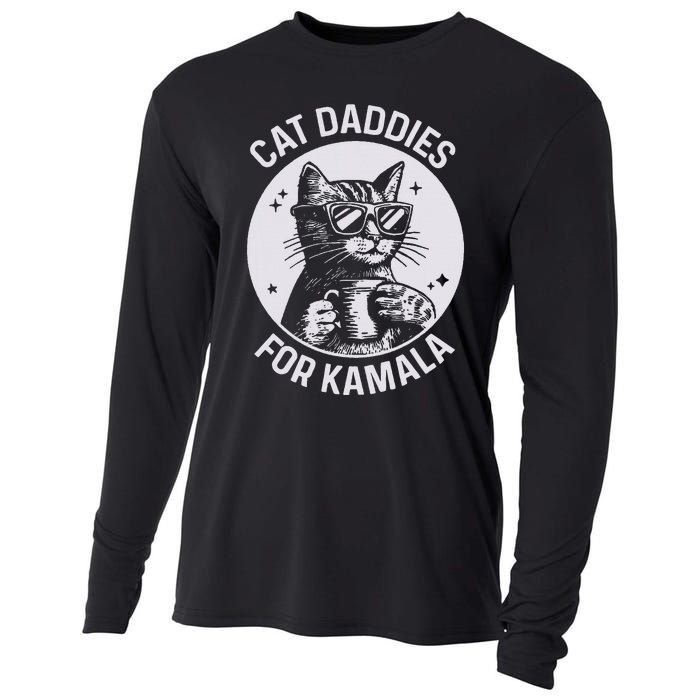 Cat Daddies For Kamala Harris Cat Dad Vote Election Cooling Performance Long Sleeve Crew