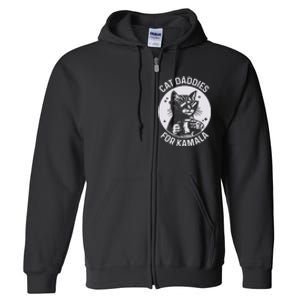 Cat Daddies For Kamala Harris Cat Dad Vote Election Full Zip Hoodie