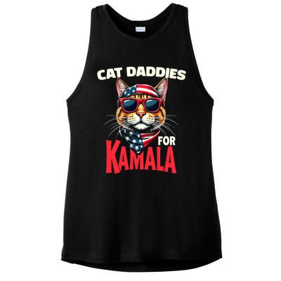 Cat Daddies For Kamala Harris 2024 Gift Ladies PosiCharge Tri-Blend Wicking Tank