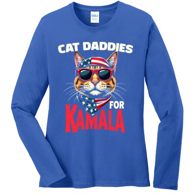 Cat Daddies For Kamala Harris 2024 Gift Ladies Long Sleeve Shirt