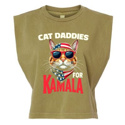 Cat Daddies For Kamala Harris 2024 Gift Garment-Dyed Women's Muscle Tee