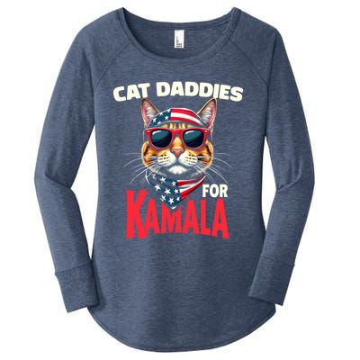 Cat Daddies For Kamala Harris 2024 Gift Women's Perfect Tri Tunic Long Sleeve Shirt