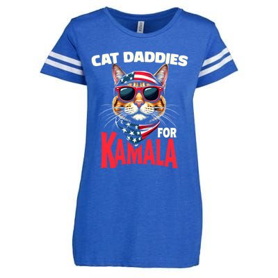 Cat Daddies For Kamala Harris 2024 Gift Enza Ladies Jersey Football T-Shirt