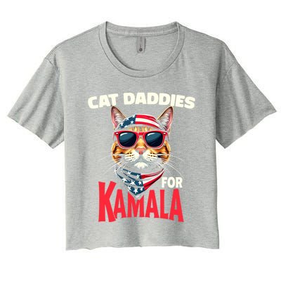 Cat Daddies For Kamala Harris 2024 Gift Women's Crop Top Tee