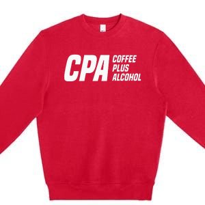 CPA Definition Funny Certified Public Accountant Premium Crewneck Sweatshirt