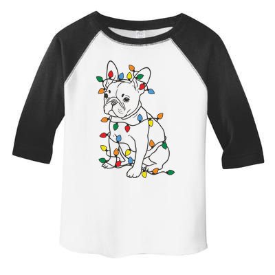 Christmas Dog French Bulldog Toddler Fine Jersey T-Shirt