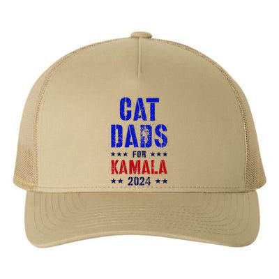 Cat Dads For Kamala 2024 Feminist Joyful Warrior Yupoong Adult 5-Panel Trucker Hat