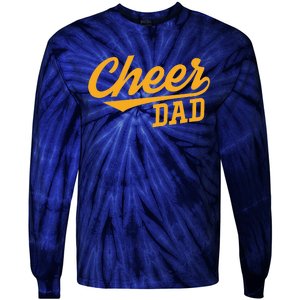 Cheer Dad Father Cheerleading Cheering Fathers Day Tie-Dye Long Sleeve Shirt