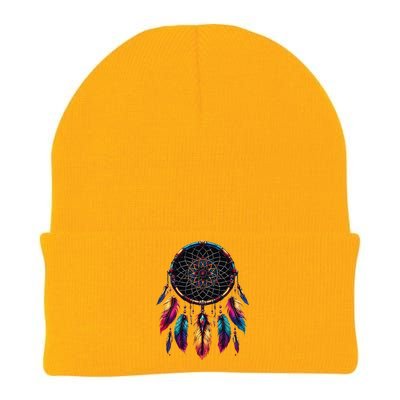 Colorful Dreamcatcher Feather Native American Indian Art Knit Cap Winter Beanie