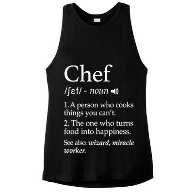 Chef Definition Funny Line Saying Cook Cooking Gifts Chefs TShirt Ladies PosiCharge Tri-Blend Wicking Tank