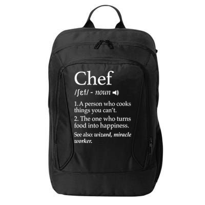 Chef Definition Funny Line Saying Cook Cooking Gifts Chefs TShirt City Backpack