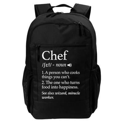 Chef Definition Funny Line Saying Cook Cooking Gifts Chefs TShirt Backpack