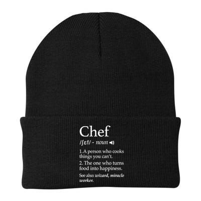 Chef Definition Funny Line Saying Cook Cooking Gifts Chefs TShirt Beanie