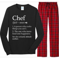 Chef Definition Funny Line Saying Cook Cooking Gifts Chefs TShirt Long Sleeve Pajama Set